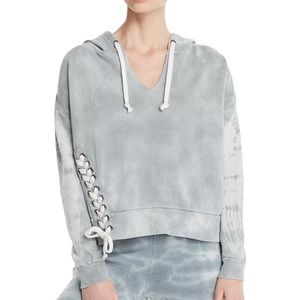 Vintage Havana faded tie dye distressed sweatshirt  blue Ms ivory Sz M